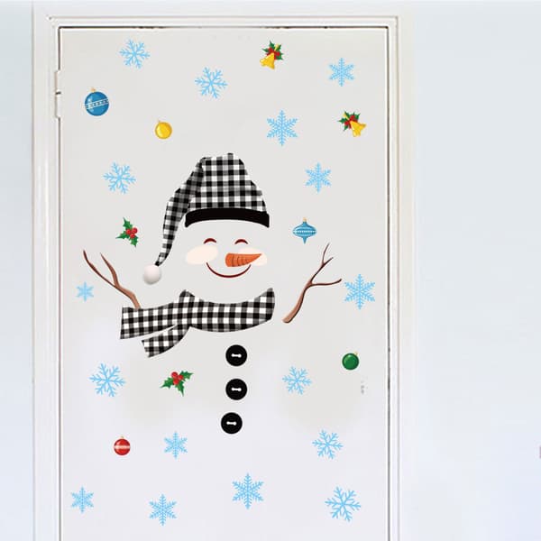 1 Sæt Dekoration Julesticker Vinter Jul Dør Sticker