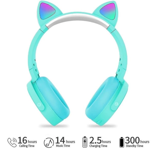 Bluetooth On-ear hörlurar med popbubblor, färgglada stereo trådlösa Bluetooth headset för mobiltelefon Tablet PC, hopfällbar Justerbar för skolresor