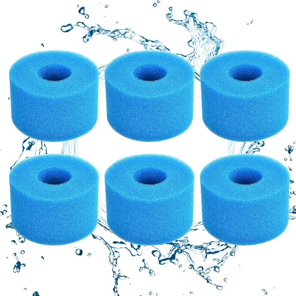 6 stk. Filter Svamp Type S1, Skum til Swimmingpool Filter, Genanvendelig