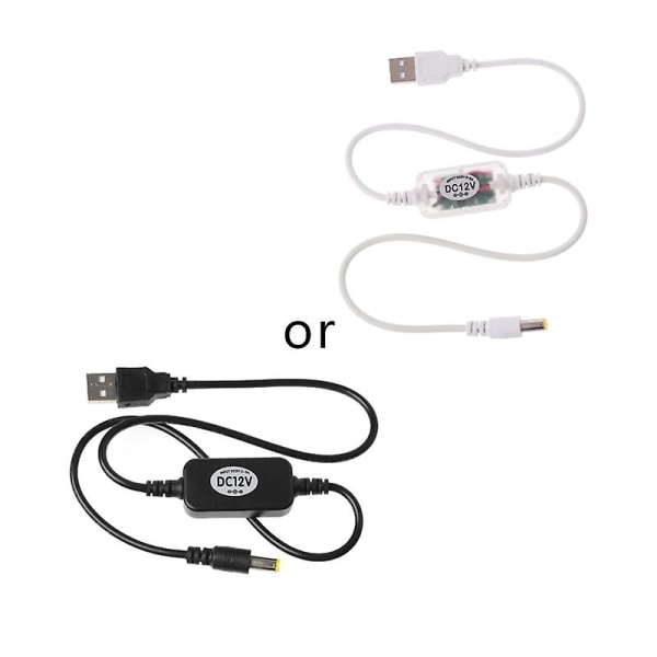 USB 5v till likström 12v 5,5x2,1mm Step Up-kabel Power Boost Line för router LED Strip