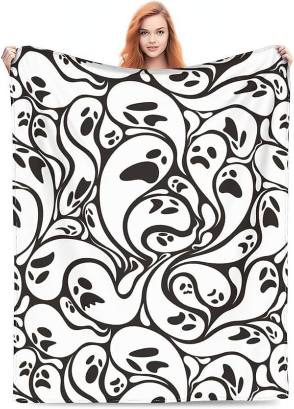 150CM x 200CM Halloweenfilt, perfekt för festsoffor-18