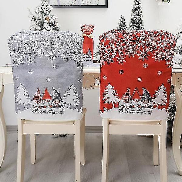 Stolsöverdrag för hemmet, jultomte, jul, nyår (a)
