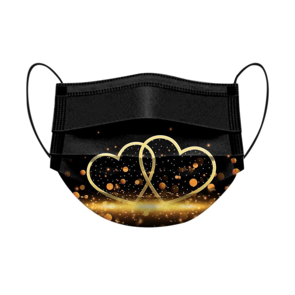 15 printed engångsmasker kvinnor 50 st skyddande svarta masker Alla hjärtans dag Mascarillas Negras Halloween Cosplay Masque--blandad