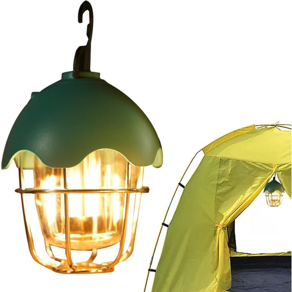 Retro metall campinglampa Retro Lantern | Uppladdningsbar LED campinglykta