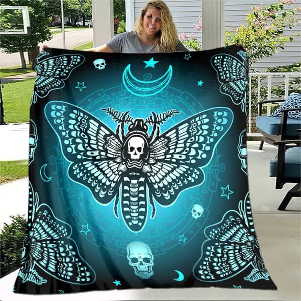 75CM x 100CM Halloween-teppe, perfekt for sofakvelder og senger - 22