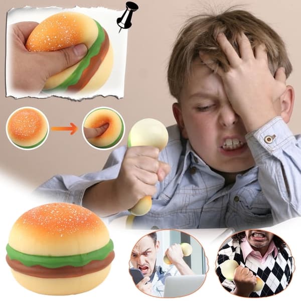Myk Plast Simulering Mat Avlastning Leke Burger Squ