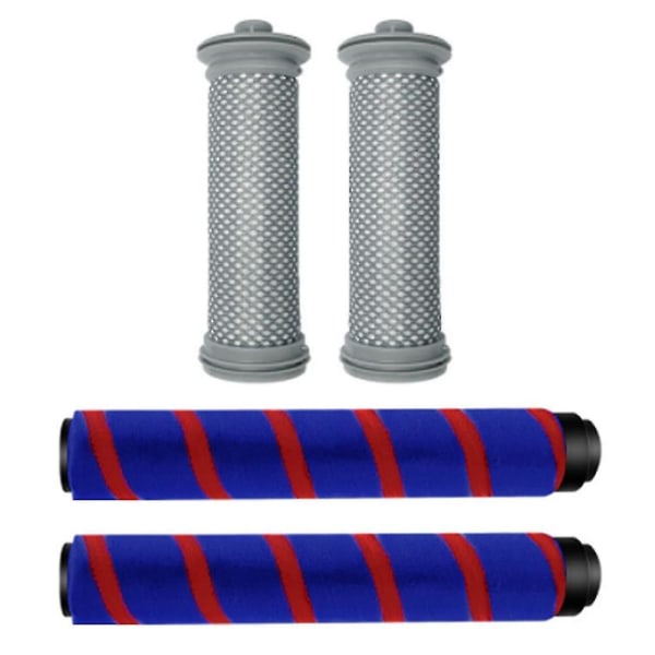 4st Roller Brush Hepa-filter för Tineco A10/a11 Hero A10/a11 dammsugare
