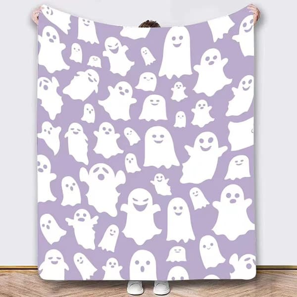 100CM x 130CM Halloween-teppe, perfekt for sofaputer til fester – 50