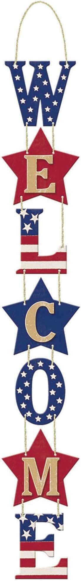 Amerikansk Välkommen MDF-logotyp, 1 st