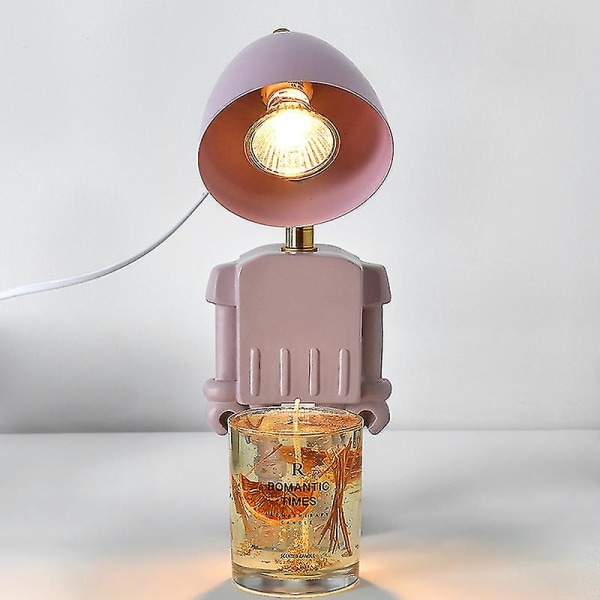 Elektrisk Ljusvärmare Robotvaxbrännare Smältlampa För Bord Bröllop Vit