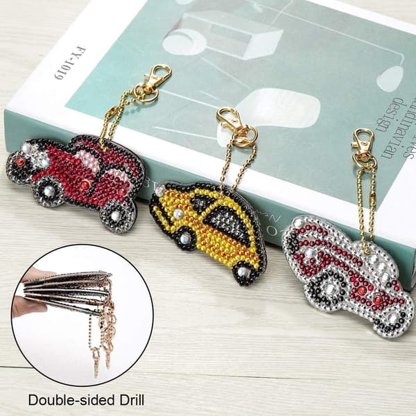 5D DIY Full Diamantmålning Nyckelring Strassmålning Broderi