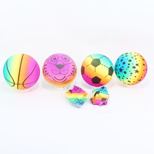 3 st Flappande Bollar för Barn PVC Uppblåsbar Boll Utomhus Regnbåge-c