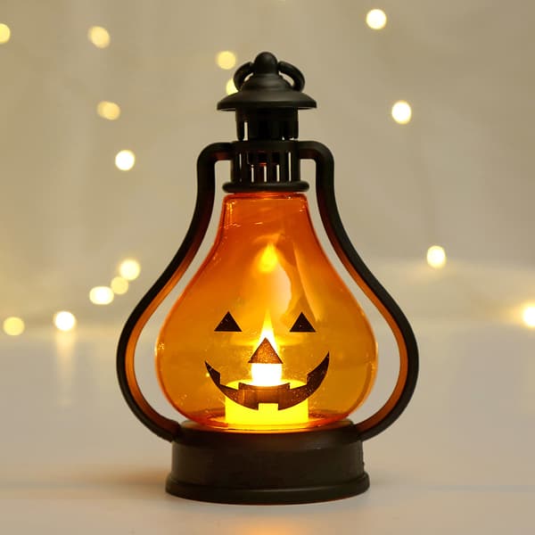 Vintage Stil Dekorativ Lanterne Til Halloween Mini Lampe Med Sim