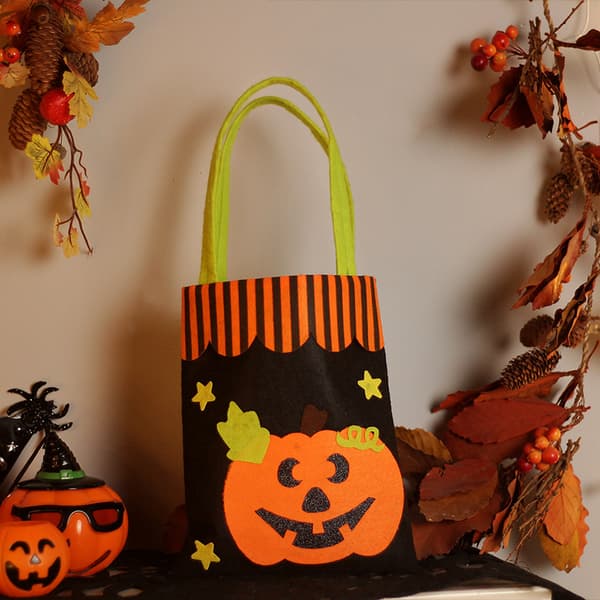 5 pakker Halloween Trick or Treat Non-woven Tasker Græskar Tasker Fest