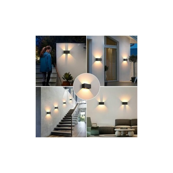 Vattentät utomhusvägglampa Trädgård Utomhus Trappor Vägglampa Korridor Balkong LED Modern Minimalistisk Ljus Vägglampa,606,Svart