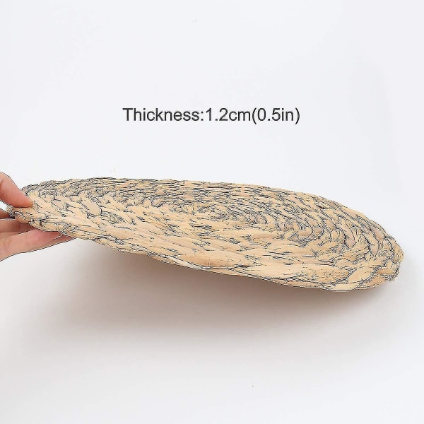 6st 35cm Naturlig vattenhyacintväv bordstablett Rund flätad rotting