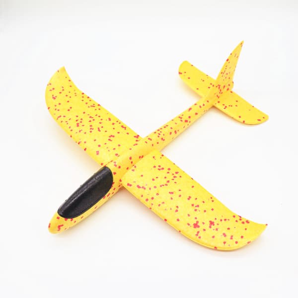 48cm Icke-Belyst Handkastat Flygplan, Kasta Glidflygplan Leksaker - Gul