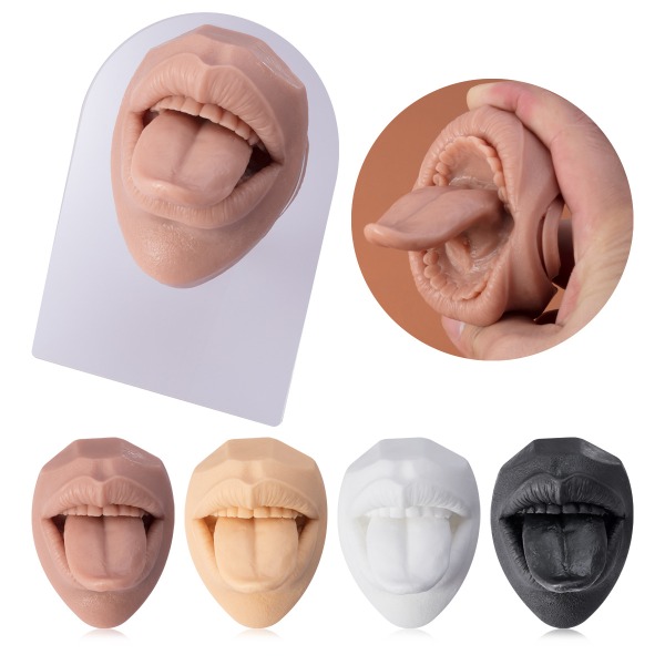 Mjuk mun mjuk silikonmodell för tunga och mun som simulerar mänskliga delar