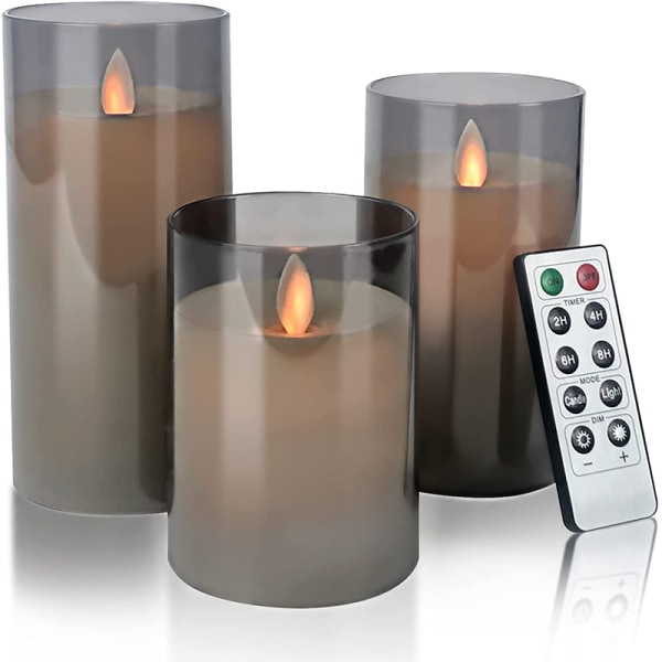 realistiska lågor 3PCS paraffin swing led candle lights