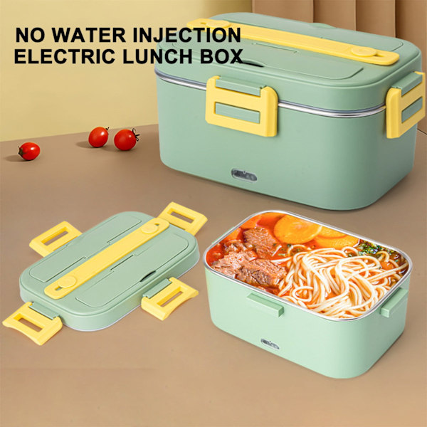 Bento Box Vuxen Lunchlåda 1.8L Elektrisk Lunchlåda Dubbel Spänning Värme Lunchlåda Bärbar 304 Liner Isolerad Gratis Vattenpåfyllning Lunchlåda