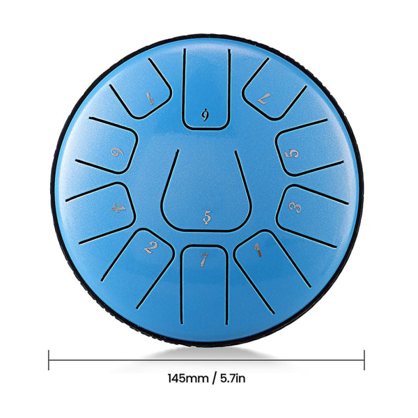 6 tums 11-tons ståltungtrumma Handpantrummor med trumpinnar Slagverk Musikinstrument