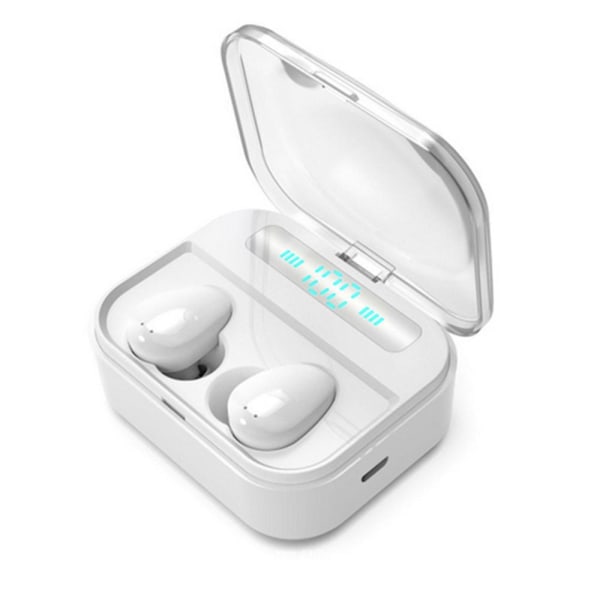 Bluetooth 5.0 trådlösa hörlurar med trådlöst case Vattentät