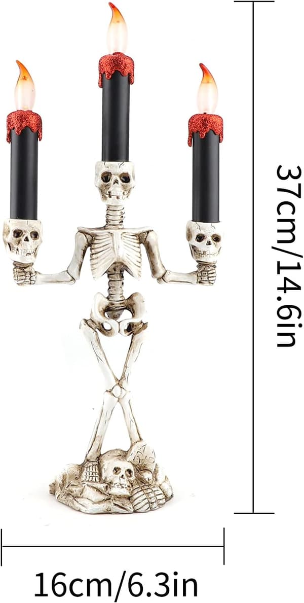 3-armede Halloween-lysestage, Halloween-lysestage med Li