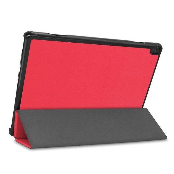 Snyggt rött Tri-fold Pu- case för Lenovo Tab M10 Tb-x605f