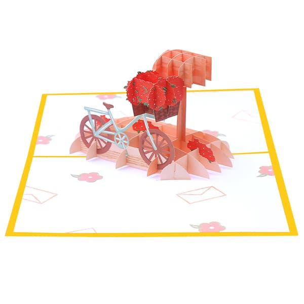 Nyårshälsningskort Julkort 3D Pop Up Grattiskort Med Kuvertdekor