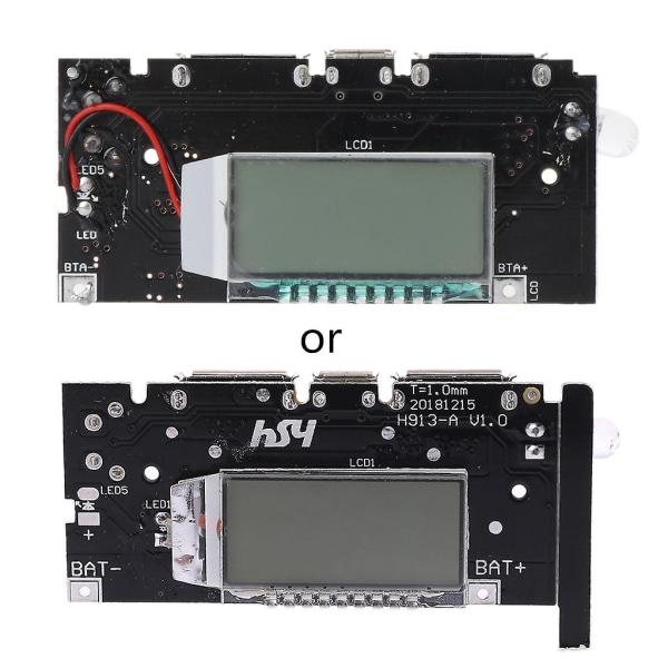 2- USB 5v 2.1a mobil power 18650 batteriladdarkort digital lcd-modul