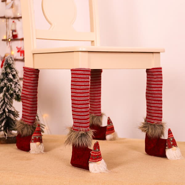 4 st. Bordshörnsjulklappssäckar Stolsöverdrag Skogstroll