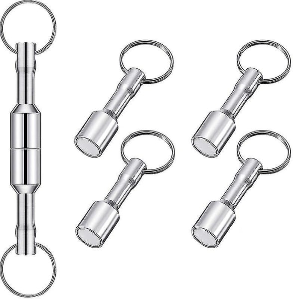 6 delar metallmagnet Nyckelring Magnetisk nyckelring Ficknyckelring Magnethållare med delad ringjuvel [gratis frakt]