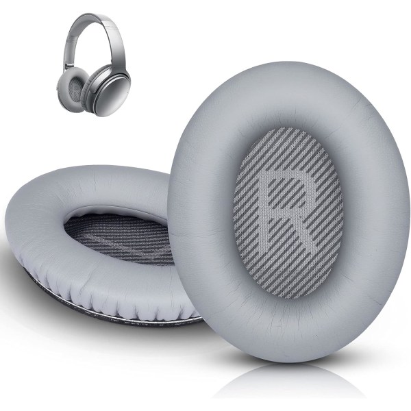 Professionell kuddebyte för hörlurar, mjukt cover för Bose Quietcomfort Series Over-Ear-hörlurar (silver) silver