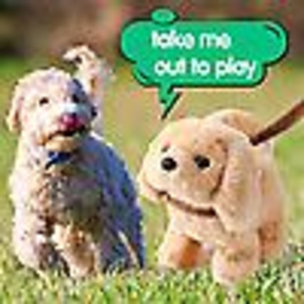 Walking Dog Leksaker, skällande Valp Husdjur hundar, promenader, skällande, viftande svansar, interaktiva leksakshundar för barn
