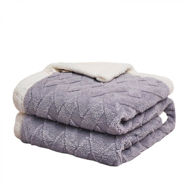 Sängfilt för soffsoffa - Fuzzy Soft Mysig filt för säng, Fleece Tjock Varm filt för vintern, 59x79 tum A1014-313