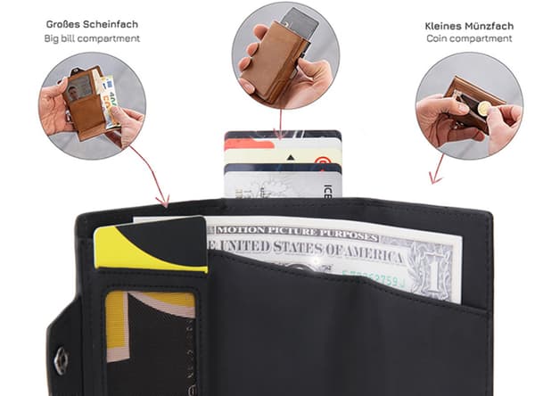 Mini lompakko aitoa nahkaa I Lompakko RFID-suojalla