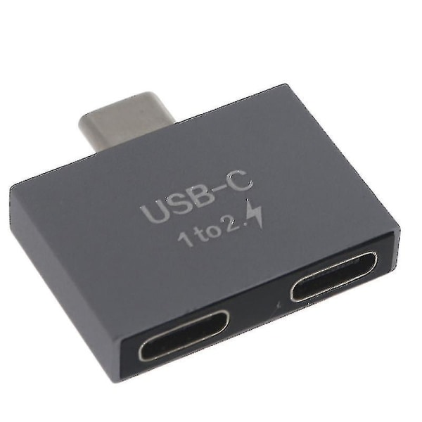 USB C hane till dubbel USB C hona splitter omvandlare Adapter förlängningskontakt för USB c pd laddare Powerbank Laptop och mer
