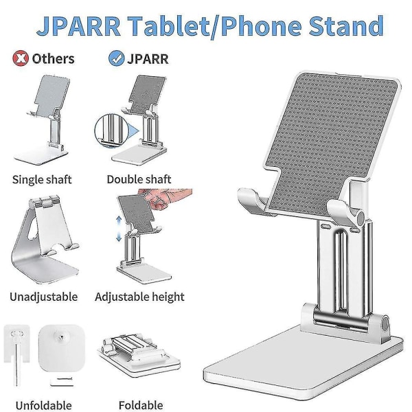 Anozer hopfällbart och justerbart tablettställ, [2021 Uppdaterat] Utdragbart