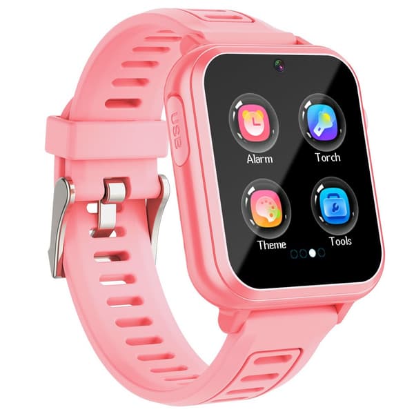 Smartwatch til børn, Smartwatch med lommelygte til studerende - Pink