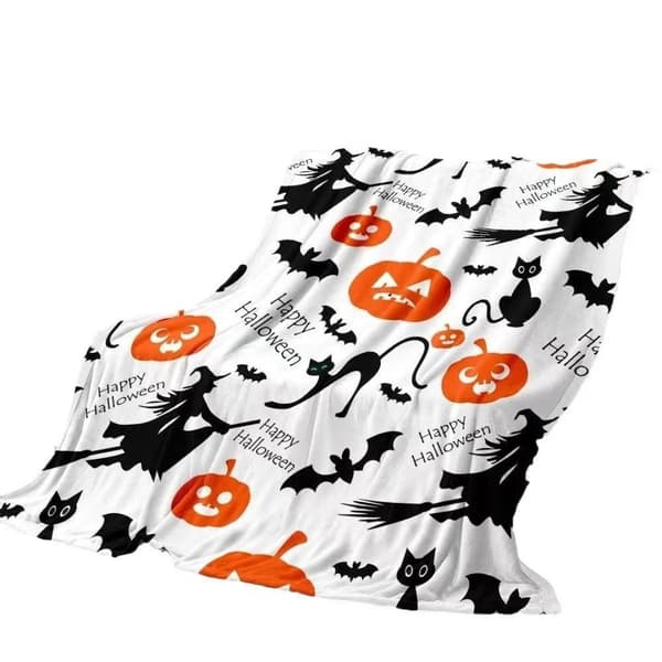 100CM x 150CM Halloween Tæppe, Perfekt til Sofaer og Senge til Fester - 54