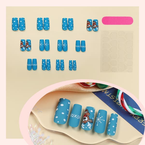 Jul Nageldekaler med Frostad Ren Design