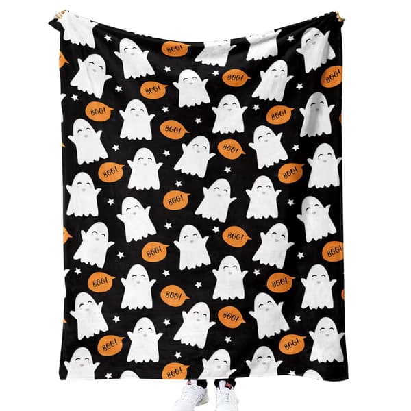 75CM x 100CM Halloween-teppe, perfekt for sofakvelder og senger - 66