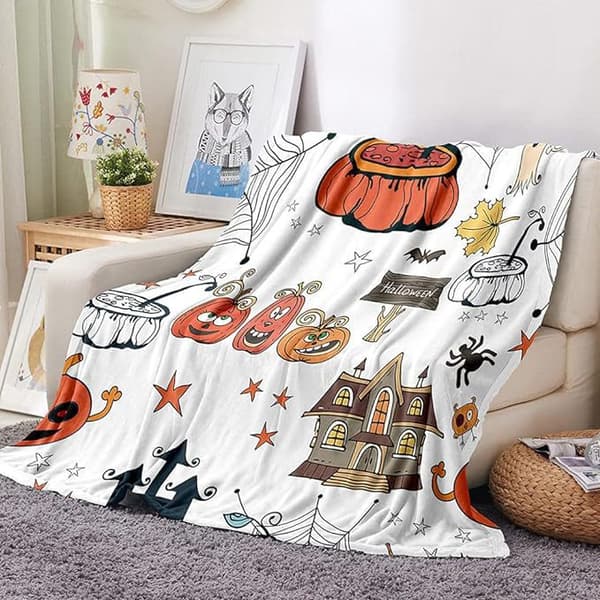 100CM x 130CM Halloween-teppe, perfekt for sofakvelder og senger - 13