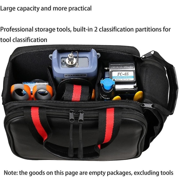 Ftth Optical Fiber Tool Kit Bag för Vfl Power Meter, optisk Power Meter, Red Light Pen, Cutter Set