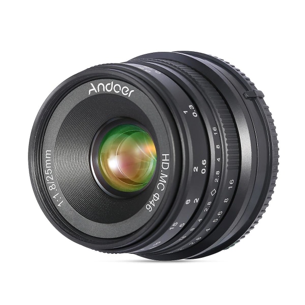 25mm F1.8 Aps-c Manuell fokus kameralins stor bländare vidvinkelbyte för Sony E-mount spegellösa kameror A7iii/a9/nex 3 3n/nex 5 5t 5r/nex 6