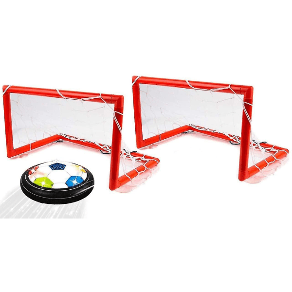 Hover Soccer Ball Set Toy - Fotboll Sportspel - Levereras med 2 mål med nät - Premiummaterial, säkert för barn - Perfekt för inomhus - Utomhusspel