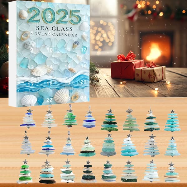Juletre adventskalender blindboks akrylpynt - GJ546-002