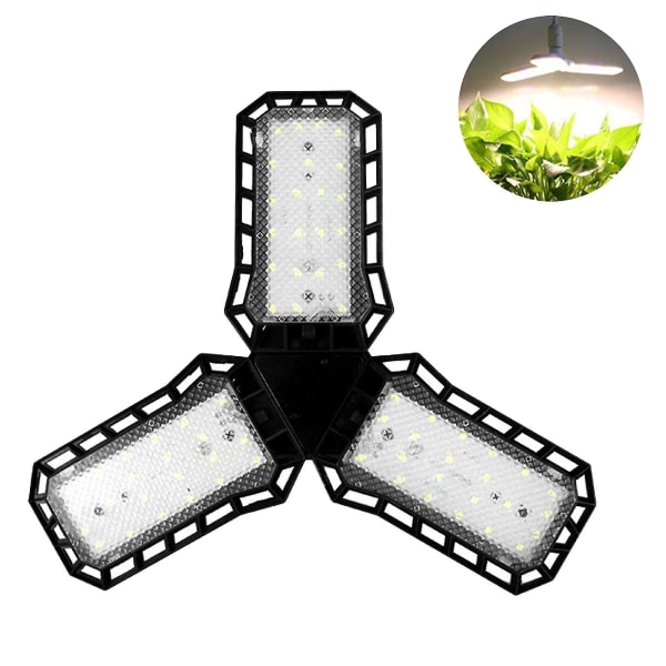 Led Grow-glödlampa med hopfällbara fullspektrum-odlingslampor för inomhusväxter, Vegeta