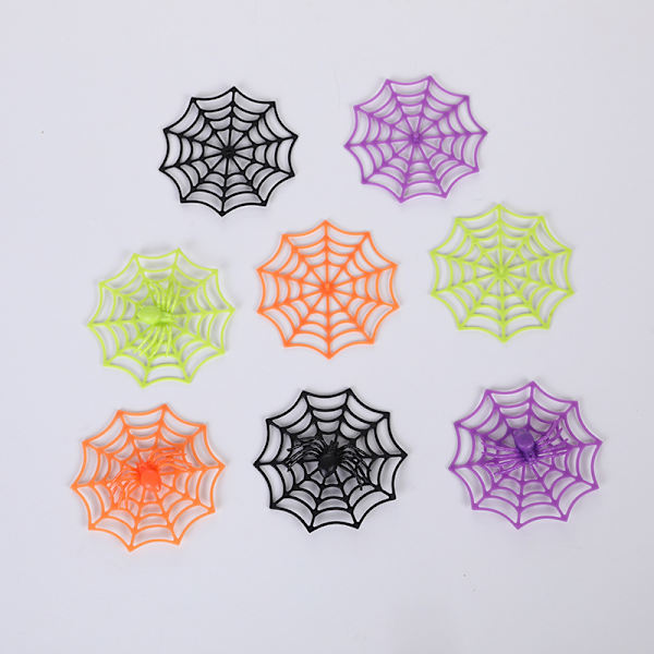20-pack Halloween Plast Simulerade Spindelnät - Orange