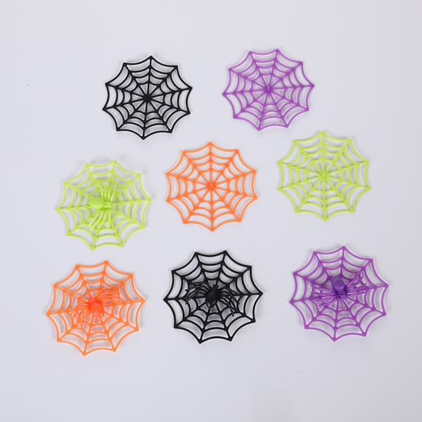 20-pak Halloween plastik edderkoppespind - lilla